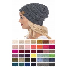 Brand New CC Beanie Mujers Cap Hat Skully Unisex Slouch Color Cable Knit Beanie  eb-98838165